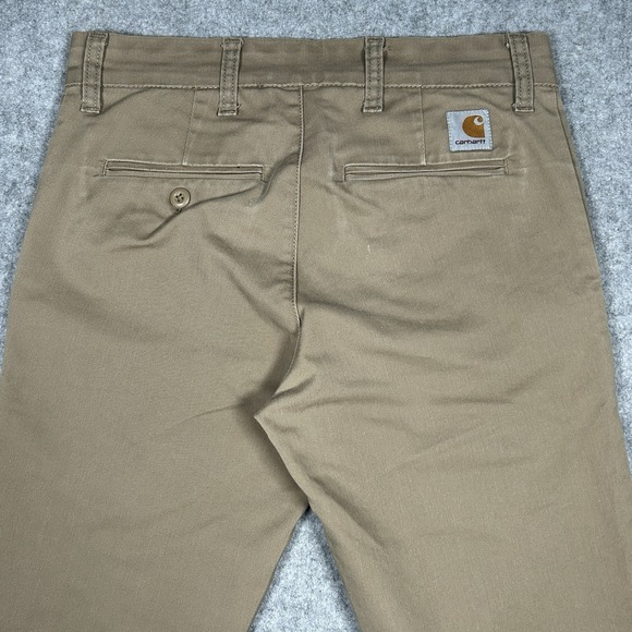 Carhartt WIP Chino SID Pants Men's Size 29x32 Tapered Single Knee Brown Preppy - Picture 14 of 16